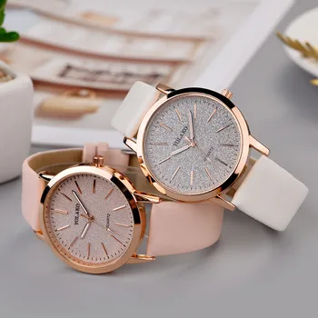 Hviezdne nebo sledovať ženy lady hodinky pre ženy Bežné Quartz Kožený pásik, Analógový ženy hodiny luxusné Náramkové hodinky montres femmes F921