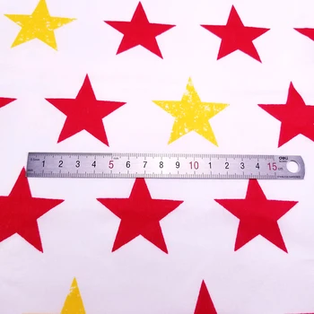 Hviezdy Bavlna Twill Textílie tým Metrov pre Patchwork Prešívanie Detská posteľná bielizeň Deka Šitie Tkaniny Materiál 3ks/veľa 50x160cm