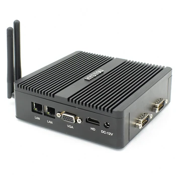 HYSTOU Pfsense Router bez ventilátora mini PC J3160 N3160 J1900 Quad core firewall počítača 2COM 2 LAN, HDMI, wifi Linux