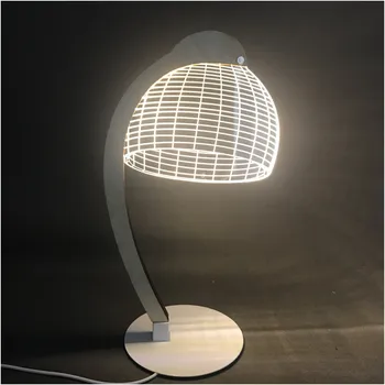 HZFCEW 3D Novinka LED Nočné Svetlo 3D Optický Efekt Bloom Lampa stolná Lampa s Svetelný Lampshades Dieťa Vianočný Darček