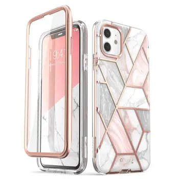 I-BLASON Pre iPhone 11 Prípade 6.1 palcový (2019 Uvoľnenie) Cosmo Full-Telo Lesk Mramoru Bumper Kryt s vstavaným-in Screen Protector