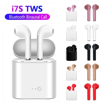 I7s TWS Bezdrôtové Bluetooth Slúchadlá Farebné Slúchadlá Športové Headset S Nabíjanie Box Pre Smartphone Auriculares Fone De Ouvido