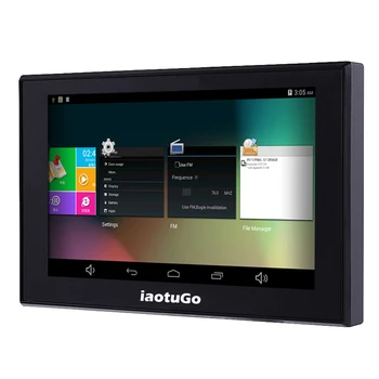 IaotuGo 5 palcový Kapacitný Android GPS Auta GPS navigátor MTK8127 Quad Core 8G skladovanie 512RAM, WIFI, Bluetooth AV-V Navigačnom