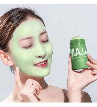 Ibcccndc Zelený Čaj Masku na Tvár Hydratačný Hydratačný Olej-kontrola Tkaniva Kyselina Hyaluronová Pleťová Maska Bielenie Pokožky Starostlivosti TSLM2