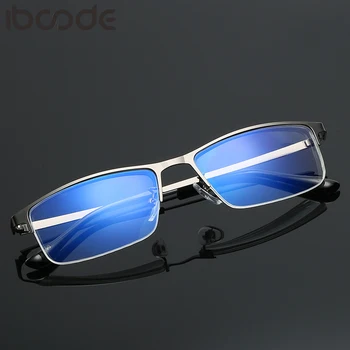 Iboode Pol Rám Mužov Business Skončil Krátkozrakosť Okuliare Kovové Retro Anti Modré Svetlo Krátkozrakosť Okuliare Ženy Diopter -1.0 Na -4.0 Nové
