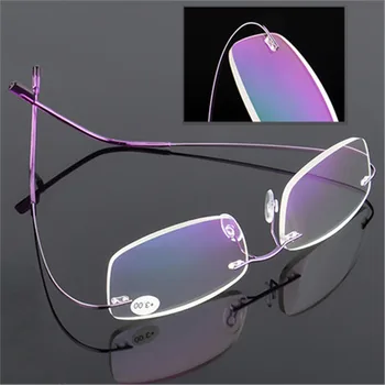 Iboode Ultralight bez obrúčok Okuliare na Čítanie Muži Ženy Anti Modré Svetlo Počítač Okuliare pre Presbyopia +1.0 1.5 2.0 2.5 3.0 3.5 4.0