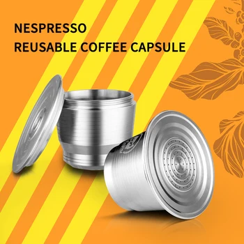 ICafilas Nehrdzavejúcej Ocele Kávové Kapsule Filtre Pre Nespresso Opakovane Šálku Kávy Lyžičku Puzdra Konzoly