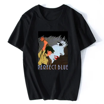 Ideálny Modrá Anime, Japonskej T-shirt Bavlna Mužov Tričko Nové 2019 Pár Miluje Dizajn Letné tričko Bavlna Mužov Vintage T Tričko