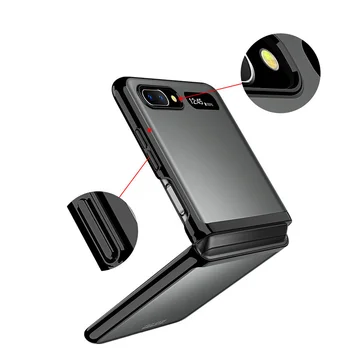 Ideálny Transparentný Kryt PC Kryt Pre Samsung Galaxy Z Flip Case Ultra-tenké Zadarmo Skladacie Anti-Odtlačkov prstov Ochranné Funda