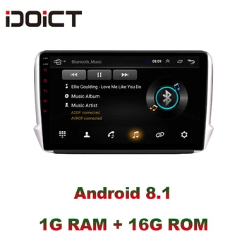 IDOICT Android 9.1 Auto DVD Prehrávač, GPS Navigácie, Multimédiá Pre peugeot 2008 208 Rádio-2018 wifi