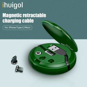 Ihuigol 1 Sada Magnetických Mikro USB Kábel Na iPhone 11 X 8 Samsung S9 Xiao 8 Pin Typ C Kábla Telefónu Rýchle Nabíjanie Kábel USB Kábel