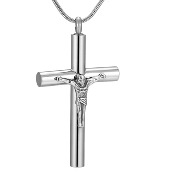 IJD9877 Držať Ježiša Krista na Kríži z Nehrdzavejúcej Ocele Pamätník Prívesky Na Popol drahocenná pamiatka Kremácie Medailón Náhrdelník Šperky Pre Mužov