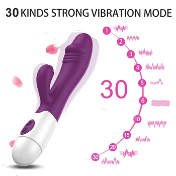IKOKY Análny Pošvy Masáž Vibrátory Pre Ženy 30 Frekvencia Duálny Vibračné Dildo Rabbit Vibrátor G-spot Masturbator Sexuálne Hračky