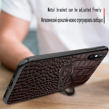 IKOLE Originálne Kožené puzdro Pre iPhone 11 Pro MAX 11Pro SE 2020 Prípade Luxusné Alligator Kryt Telefónu, Pre Iphone 7 8 Plus X XR XS Max