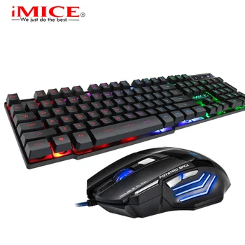 IMice Myši, klávesnice nastaviť Herné Klávesnice Imitácia Mechanické Klávesnice s Podsvietením Káblové USB Hra klávesnice Hráč Myší X7