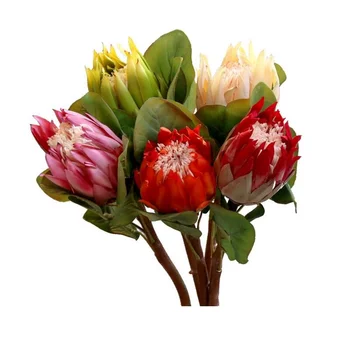 INDIGO - Protea cynaroides Veľké Veľkosti Skutočný Dotyk Južná Afrika Umelý Kvet Svadobný Kvet Strany, Akcia Doprava Zadarmo