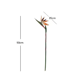 INDIGO - Veľké 90 cm Vták Raja Shopwindow Zobrazovať Skutočný Dotyk Silikónové Dekoračné Umelé Kvetiny Tropické Strany Orchidea