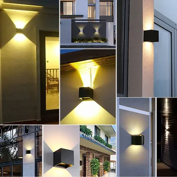 Indoor&Outdoor Mini LED Nástenné Svietidlá Vodotesný Pre Kúpeľňa Piazza Chodbu, Verandu Domov Dekoratívne Hliníkové Sconce Pre AC90-260V