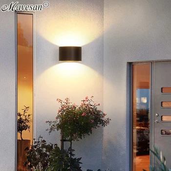 Indoor&Outdoor Mini LED Nástenné Svietidlá Vodotesný Pre Kúpeľňa Piazza Chodbu, Verandu Domov Dekoratívne Hliníkové Sconce Pre AC90-260V