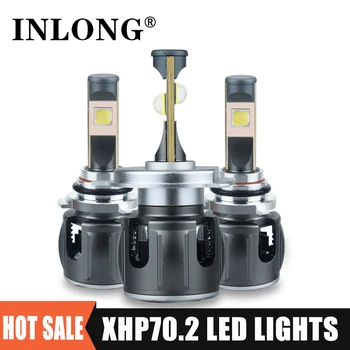 INLONG XHP70.2 H4 H7 Auto LED Žiarovky Svetlometu H11 9005 9006 HB4 H8 D1S D2S H1 D4S Upgrade Objektív 6000K 18000LM Svetlometov Hmlové Svetlá
