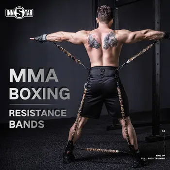 INNSTAR MMA Boxing fitness fullbody odolnosť kapely nastaviť rameno, noha sila obratnosť dolnej časti tela cvičenie vybavením pre Domáce Posilňovne, Skákacie