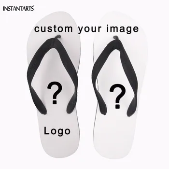 INSTANTARTS Vlastné Logo/Image/Tlač Fotografií Žena Lete Flip Flop Diy Svoj Vlastný Dizajn Pláži flip-flop Outdoorové Sandále, Papuče