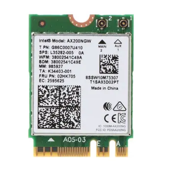 Intel Wi-Fi 6 AX200 802.11 ax Dual Band MU-MIMO WiFi Siete WLAN Card, Bluetooth 5.0 Bezdrôtové Karty