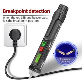 Inteligentný Non-kontakt Pen AC Napätie Detektora Tester Meter s LED Svetelný Indikátor Tester 12V-1000v Elektrické Test Pero