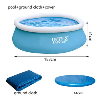Intex 1.83 m kola rodinný nafukovací bazén šetrné k životnému prostrediu bazén deti, dospelých, vonkajší dieťa hrať bazén s krytom