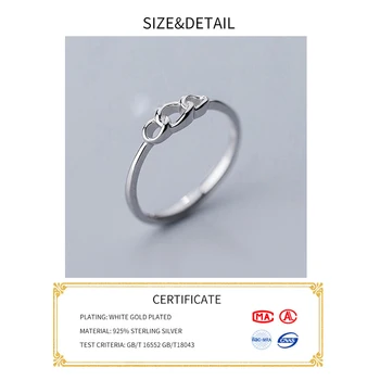 INZATT Reálne 925 Sterling Silver chain Resizable Krúžok Pre Módu Ženy Trendy Jemné Šperky Minimalistický Príslušenstvo 2019 Darček