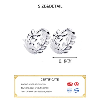 INZATT Reálne 925 Sterling Silver Geometrické rastlín Kolo Obvodové Náušnice Pre Módu Ženy Strany Jemné Šperky Minimalistický Príslušenstvo