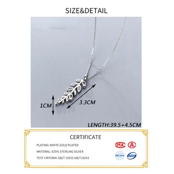 INZATT Reálne 925 Sterling Silver Zirkón Listy Náhrdelník Prívesok Pre Elegantné Ženy Jemné Šperky Roztomilý Príslušenstvo 2019
