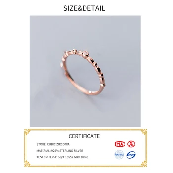 INZATT Reálne 925 Sterling Silver Zirkón Resizable Krúžok Pre Módu Ženy Trendy Jemné Šperky Minimalistický Príslušenstvo 2019 Darček