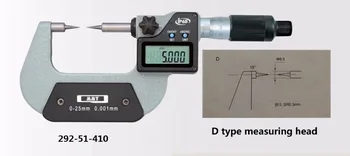 IP65 0.001 mm vodotesný digitálny bod mikrometer Typ Typ D 0-25 mm 25-50 mm elektronickej priemerky