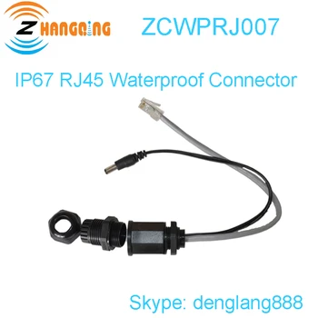 IP67 M20 Ethernet LAN RJ45 Nepremokavé Konektor Twisted-Pair Kábel 2.1*5,5 mm DC KÁBEL