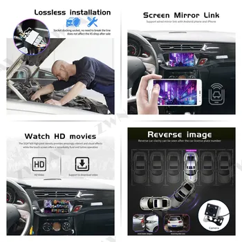 IPS Android 9.0 Auto, DVD, Stereo Multimediálny Prehrávač pre Citroen C3 DS3 2010 2013 2016 Auto Rádio Audio GPS Glonass Navigáciu