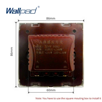 IR Svetelný Senzor Prepínač Akryl Zrkadlo Panel So Strieborným Rámom Wallpad Ľudských Snímač Pohybu Steny Switch16A AC110-250V Biela