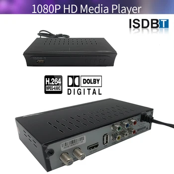 ISDB-T Digitálny TV Prijímač Digitálny TV Tuner pre Peru Brazília Čile ISDBT TV Receptor H. 264 Set-Top Box VHF/UHF Full HD AC3
