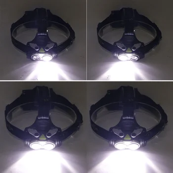 ITimo Baterka 4 Režimy Zoom čelová Lampa LED Svetlomet Svetlometu 2*18650/3*Batéria AA USB Nabíjateľné Baterky Nočný Rybolov Svetlé
