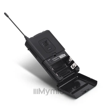 IU-302C UHF Dual Channel Headset + Klope + Ručný Mikrofón Profesionálne Karaoke Bezdrôtový Mikrofón Systém s Displeji
