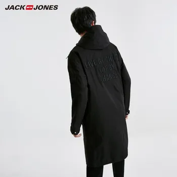 JackJones Mužov Strednej dĺžky Bavlna Módne Vyšívané Kabát Streetwear| 219121539