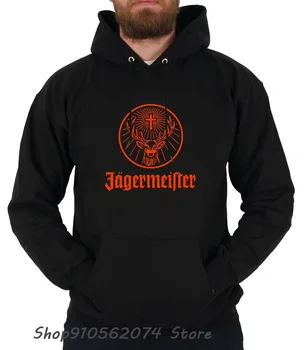 Jagermeister nemecký Logo S hlavový most Mužov Hoodie Krku Teplejšie