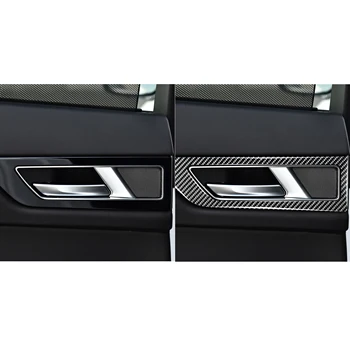 Jaguar XE X760 Interiéru Carbon Fiber Dekoratívne Doplnky Dvere, Panel Rukoväť Výbava Reproduktor Rám, Kryt Nálepky 4pcs