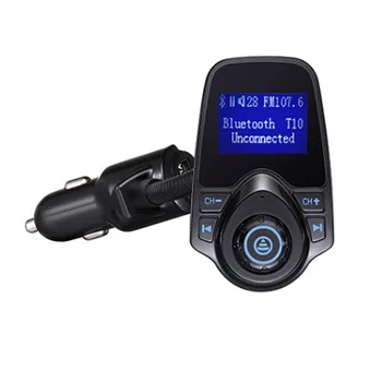 JaJaBor Bluetooth Súprava Hands-Free FM AUX Stereo A2DP Hudobný Prehrávač MP3 USB Nabíjačka do Auta s 1,4 palca Veľký Displej