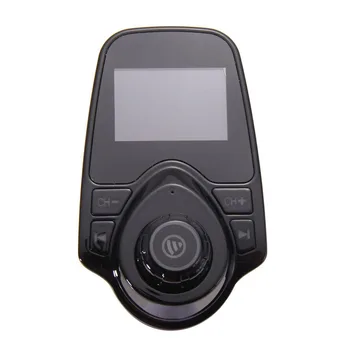 JaJaBor Bluetooth Súprava Hands-Free FM AUX Stereo A2DP Hudobný Prehrávač MP3 USB Nabíjačka do Auta s 1,4 palca Veľký Displej