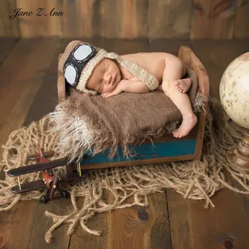 Jane Z Ann Novorodenca fotografie rekvizity prírodné bielizeň, deky baby studio streľba AIDS ručne tkané juty koberec koše výplň