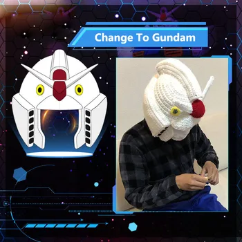 Japonsko, Anime Mobile Suit Gundam Kido Senshi Cosplay Vlnená Čiapka Gandamu Teplé Legrační Klobúk Spp Zimné Veľkoobchod Módne Pletené klobúk
