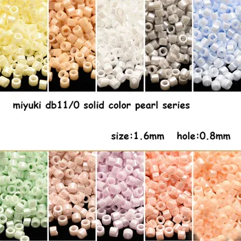 Japonsko Miyuki Delica Korálky Náramok Náušnice Šperky 1,6 mm 23 Farbu, jednofarebné Pearly Lesk Séria DB-1 11/0 Korálky 10gram