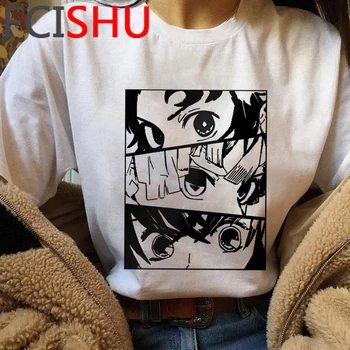 Japonské Anime Démon Vrah T Shirt Mužov Ulzzang Harajuku Tričko 90. rokov Karikatúra Grafiku Kimetsu Č Yaiba Pohode T-shirt Top Tees Muž