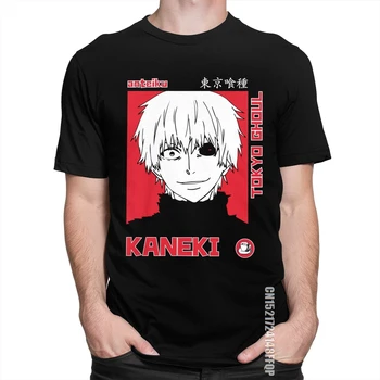 Japonské Anime Tokio Vlkolak T Shirt Mužov Bavlna Fashion T-shirt Posádky Krku Kaneki Ken Tee Manga Tričko Fanúšikov Návrhár Odevov